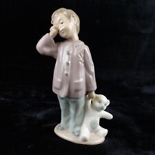 Nao Lladro 1991 "Sleepy Head" #1139  Porcelain Figurine  - Boy with Teddy Bear 
