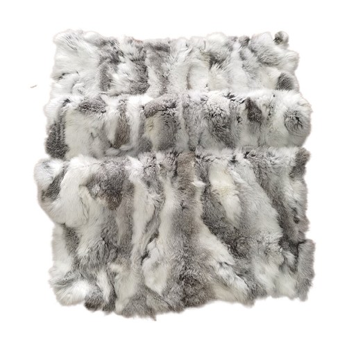 Real rabbit skin fur throw - rabbit,