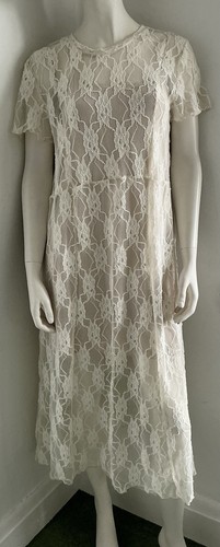 Zara trafaluc cream lace midi - zara,