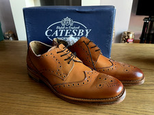 MENS TAN LEATHER BROGUE SHOES