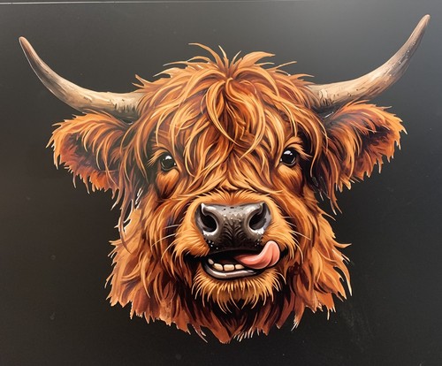 Cute highland cow bull - cute,