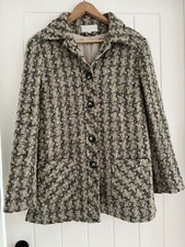 Vintage Cotswold Collection Wool (75%) Coat, Green Woven Lined Size 10