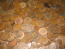 100 FARTHINGS BULK LOT OF OLD