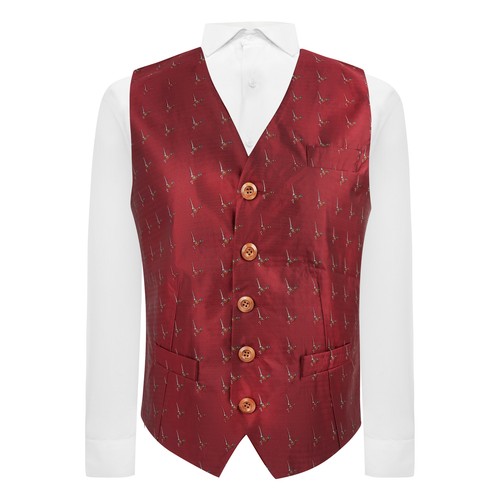 Burgundy red herringbone - burgundy,
