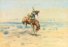 Charles M Russell  Bucking Bronco 1899     Wall Art  Canvas