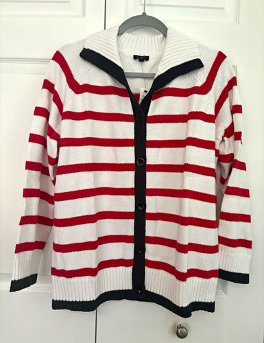Talbots red white navy - white, striped