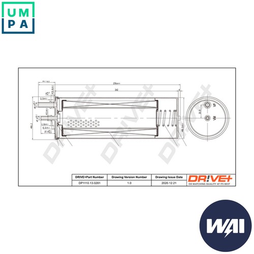 Fuel filter dp1110 - fuel, dp1110.13.0281