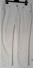 Marks & Spencer Indigo Collection Ladies White Straight Jeans Size 12 28L