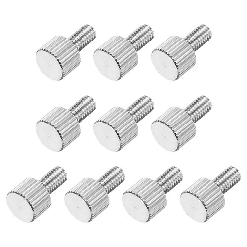 10pcs 8mm flat knurled - x,