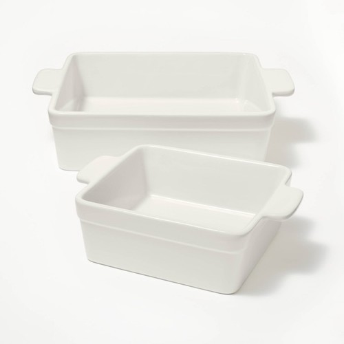2pc stoneware square - stoneware,
