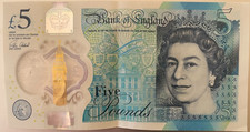 BANK OF ENGLAND £5 FIVE POUND NOTE QUEEN ELIZABETH # AA40 849267 LOW NUMBER USED