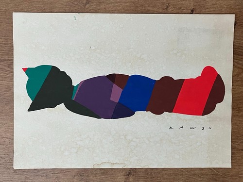 Kaws drawing and painting - and,