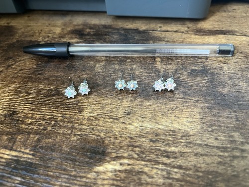 Multiple earrings floral style - multiple,