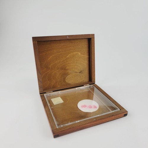 Wooden box brown - wooden, cd