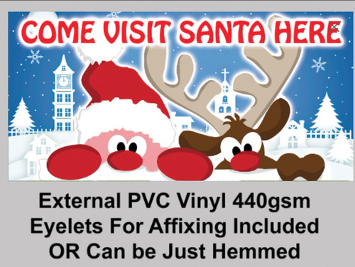 Santas grotto advert sign - grotto,