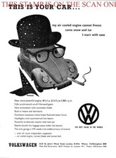 Volkswagen VW Beetle Saloon Motor Car ADVERT (3) Original 1961 Print Ad 704/16