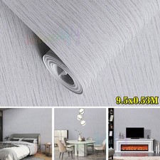 Minimalist Grey Wallpaper Pinstripe Vertical Stripes Textured Flocking Wallpaper