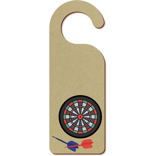 Dartboard with darts door - with, darts'