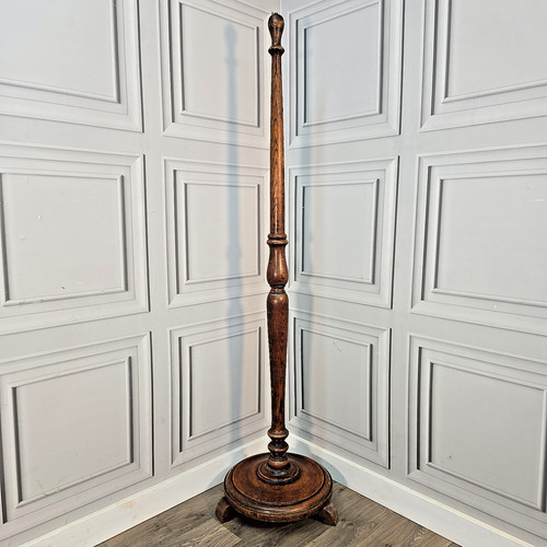 Antique oak standard lamp - oak,