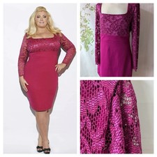 GEMMA COLLINS DRESS 16 MAGENTA