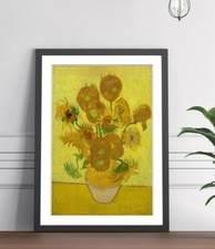 Van Gogh Sunflowers  FRAMED WALL ART POSTER PAINTING PRINT 4 SIZES