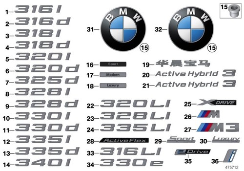 Bmw genuine emblem - bmw,