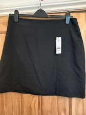 Ladies navy side slit office