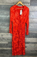 Zara Midi Dress Size Large Red