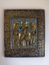 Old Russian bronze enamel