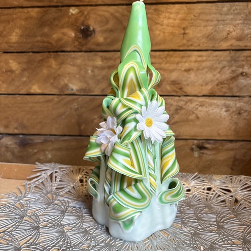 Beautiful hand carved candle - hand,