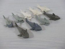 9 x Lego Shark Minifigures White dark grey gray as pictured minifigure jaws