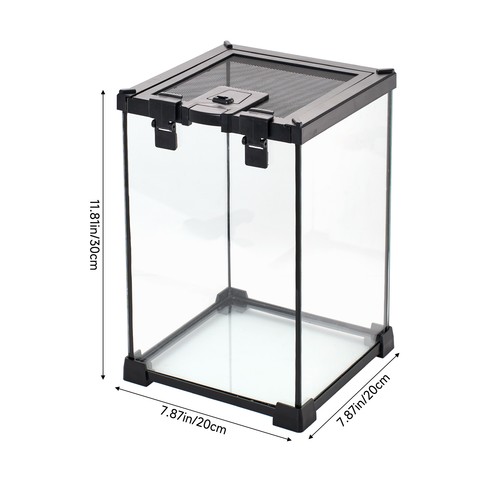 Clear glass reptile terrarium - glass,