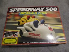 Scalextric Speedway 500 Motorcycles And Sidecar Outfit Set Complete Vintage