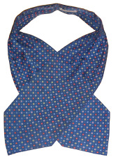 Vintage TIE RACK Silk Cravat Scarf Ascot Dapper Neckwear Mod Indie Goodwood