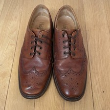 Hoggs Fife Brogues Shoes Tan Brown Leather, Classic UK size 9 Used