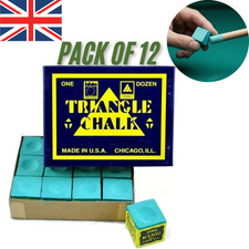 TRIANGLE SNOOKER or POOL Cue Tip CHALK - By Tweeten USA in BOX or PIECES