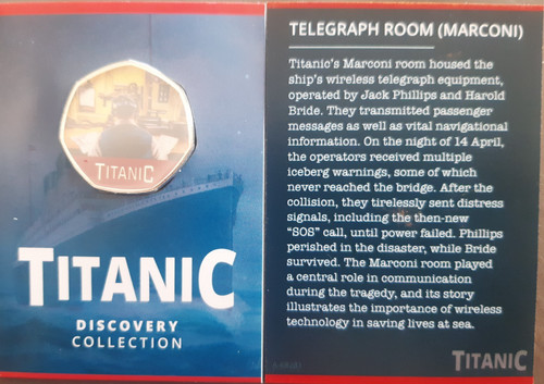 50p shaped coin - coin, titanic