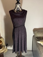 Christmas Party Dress Billie & Blossom Size 10 Glittery Purple Beautiful VGC