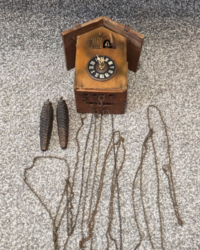 Vintage cuckoo clock with - cuckoo, pine