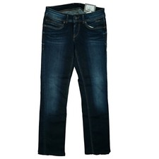 Pepe Jeans New Brooke Women Stretch 7/8 Pants Slim Fit Leg W29 Dark Blue NEW