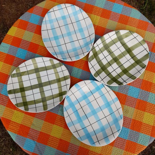 Harlequinade oval plates set - harlequinade,