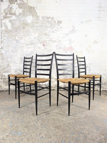 Black italian dining chairs - 4,