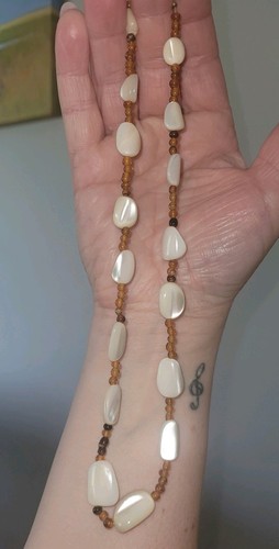 Mother pearl and amber - and,