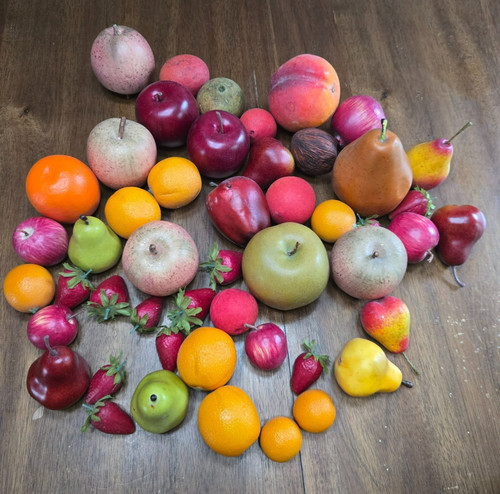 Vintage faux fruit - fruit, pc