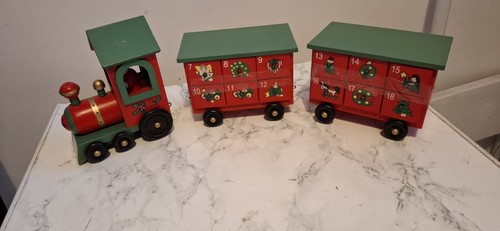 Christmas wooden train advent - christmas,