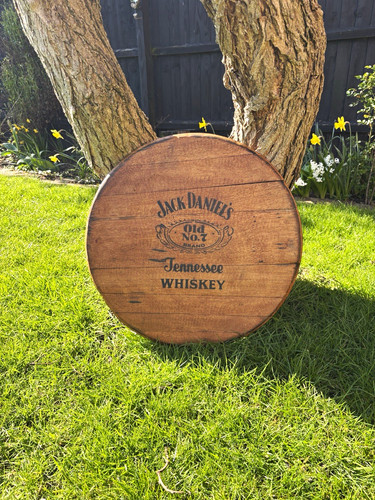 Oak whiskey barrel lid - barrel, wall