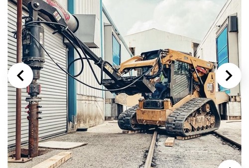 Screw pile skid steer - pile, boom