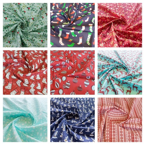 Christmas fabric polycotton - fabric,