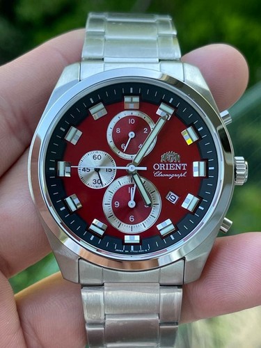 Orient chronograph watch red - chronograph,