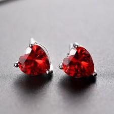 Beautiful Crystal Heart Stud
